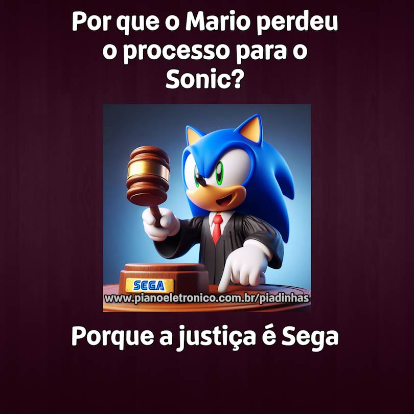 Por que o Mario perdeu o processo para o Sonic?

Porque a justiça é Sega
